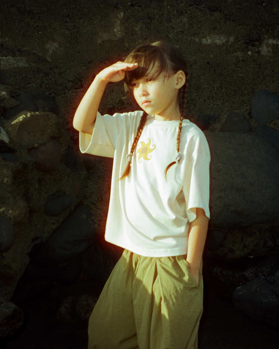Sun Spiral Tee, Orange